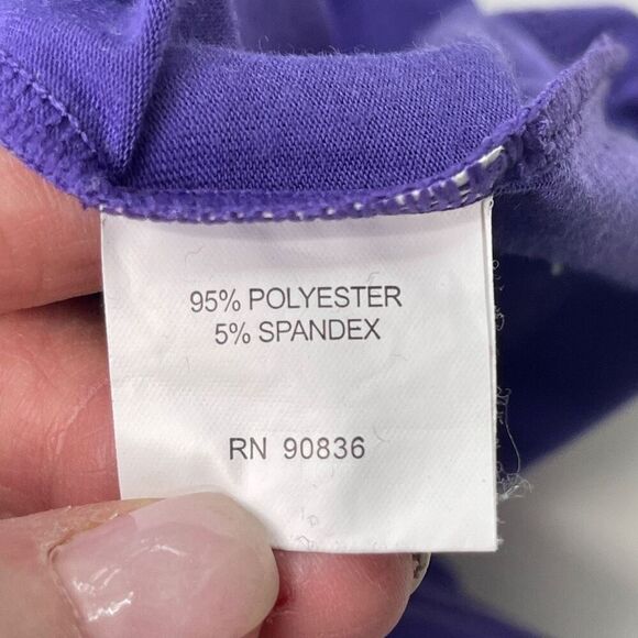 Sport-Tek Women's Floral V-neck Gems Short Sleeve Shirt Purple 3XL‎ - Picture 10 of 10